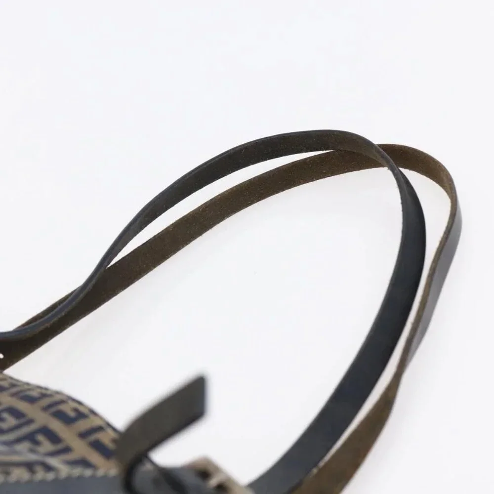 FENDI Zucchino Canvas Tote Bag Navy Auth SW1721 - Picture 9 of 16